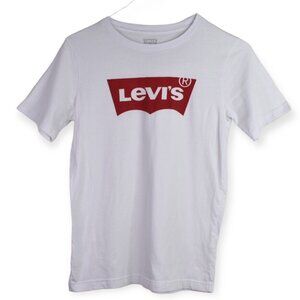 Levis Shirt L Kids Unisex White Graphic Short Sleeve Crew Neck Tee Basic